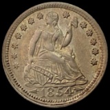 1854 Seated Liberty Half Dime ABOUT UNCIRCULATED