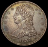 1837 SILVER Capped Bust Half Dollar CHOICE AU