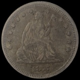 1877 Seated Liberty Quarter NEARLY UNCIRCULATED