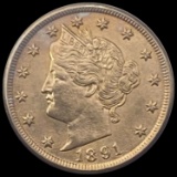 1891 Liberty Head Nickel CHOICE BU