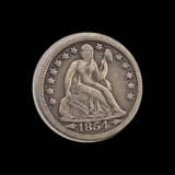 1854 Seated Liberty Dime LIGHTLY CIRCULATED