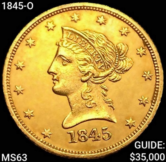 1845-O $10 Gold Eagle CHOICE BU