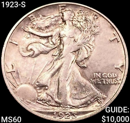 1923-S Walking Liberty Half Dollar UNCIRCULATED
