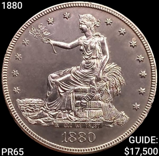 1880 Silver Trade Dollar GEM PROOF