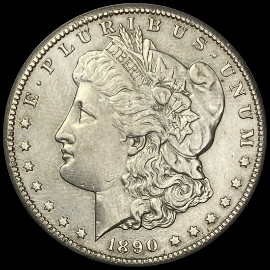 1890-CC Morgan Silver Dollar ABOUT UNCIRCULATED