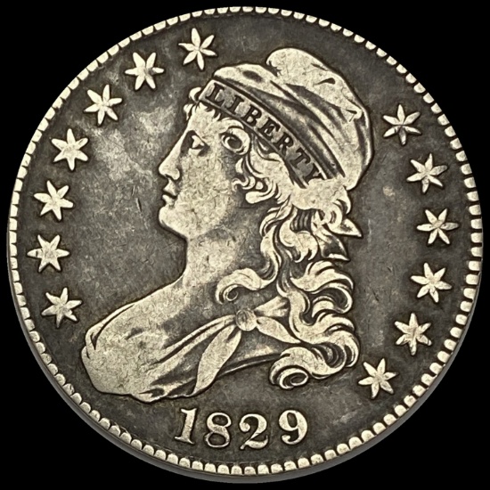 1829 Capped Bust Half Dollar LIGHTLY CIRCULATED