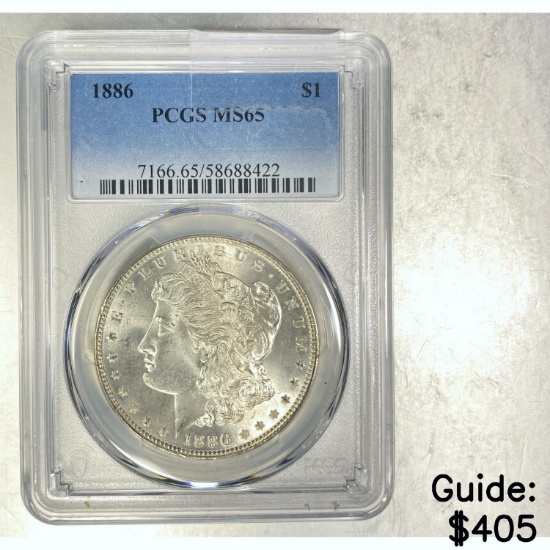 1886 Morgan Dollar PCGS MS65 SILVER