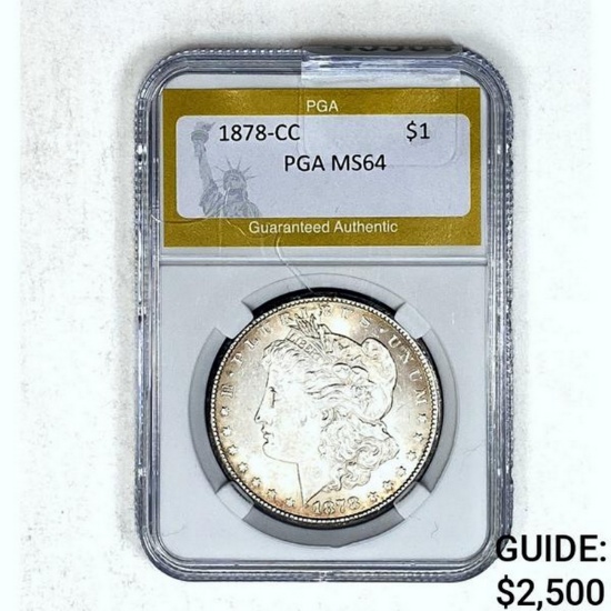 1878-CC Morgan Dollar PGA MS64 SILVER