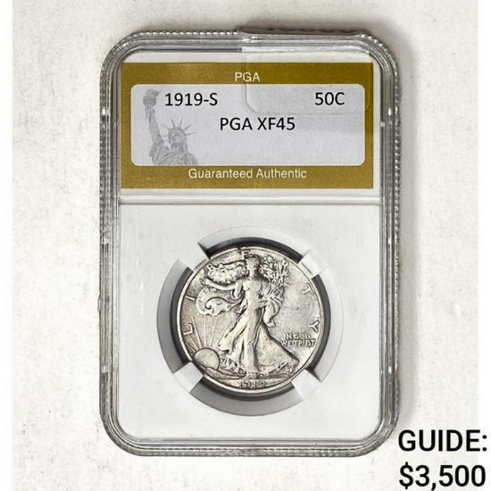 1919-S Walking Liberty Half Dollar PGA XF45