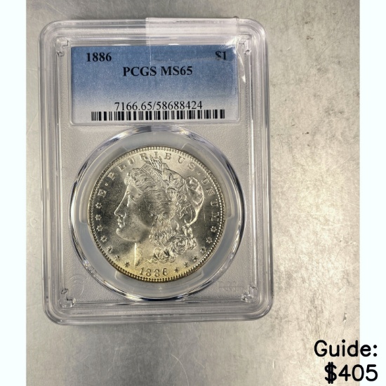1886 Morgan Dollar PCGS MS65 SILVER