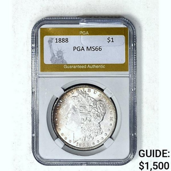 1888 Morgan Dollar PGA MS66 SILVER