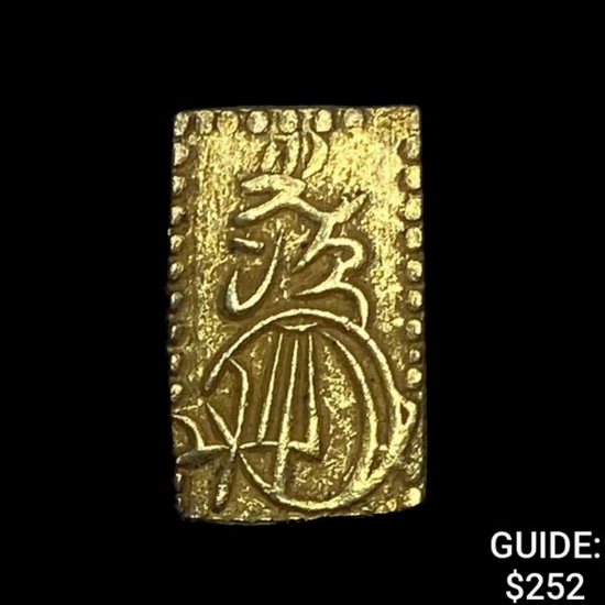 1868-1869 Japan .029oz Gold 2 Bu CLOSELY UNCIRCULATED