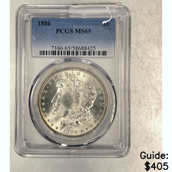 1886 Morgan Dollar PCGS MS65 SILVER