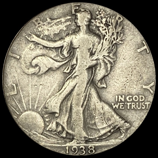 1938-D Walking Liberty Half Dollar LIGHTLY CIRCULATED