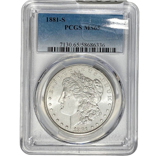 1881-S Morgan Dollar PCGS MS65 SILVER