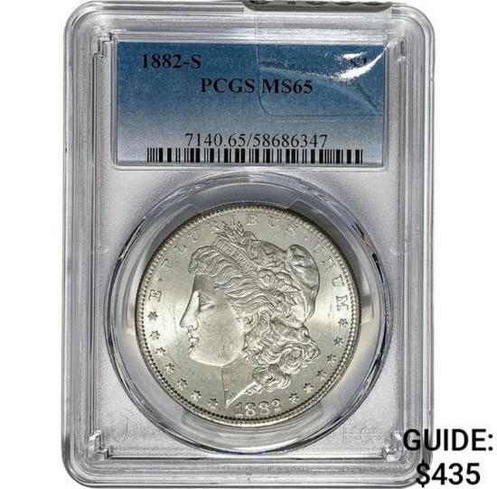 1882-S Morgan Dollar PCGS MS65 SILVER