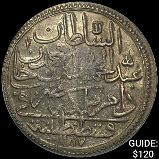 1781 Ottoman Empire Silver 2 Zolota NEARLY UNCIRCULATED