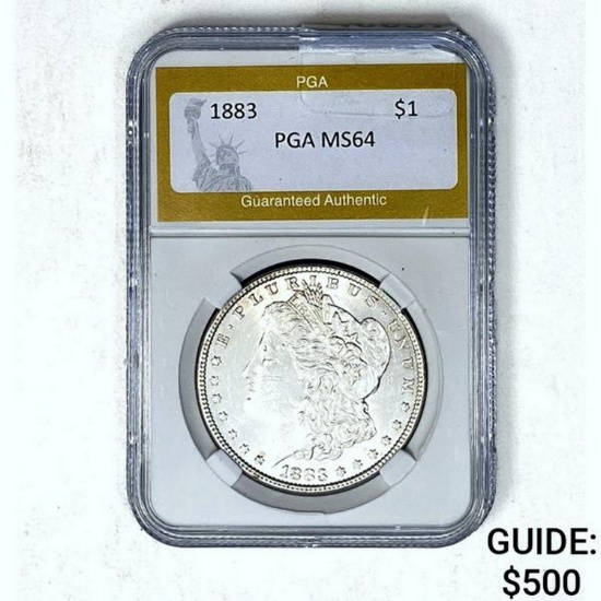 1883 $1 Morgan Dollar PGA MS64 SILVER