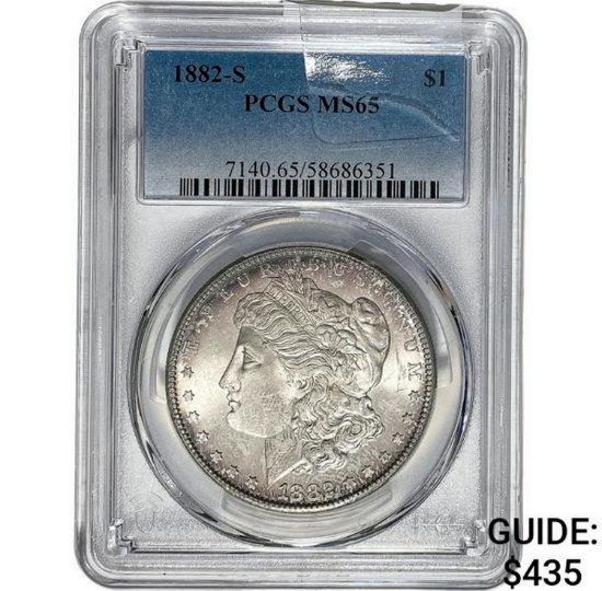 1882-S Morgan Dollar PCGS MS65 SILVER