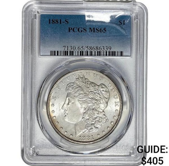 1881-S Morgan Dollar PCGS MS65 SILVER