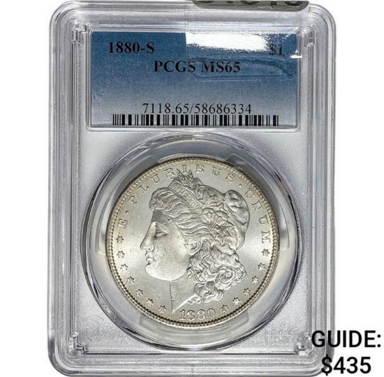 1880-S Morgan Dollar PCGS MS65 SILVER