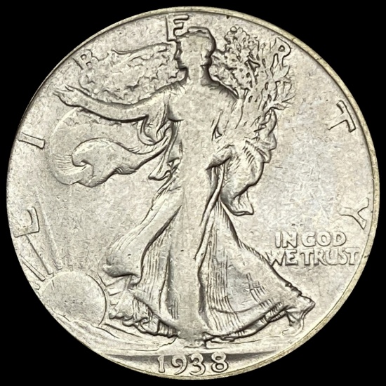 1938-D Walking Liberty Half Dollar LIGHTLY CIRCULATED