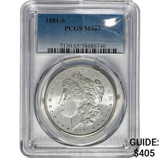 1881-S Morgan Dollar PCGS MS65 SILVER
