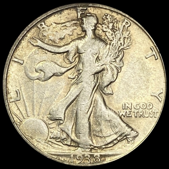 1938-D Walking Liberty Half Dollar LIGHTLY CIRCULATED