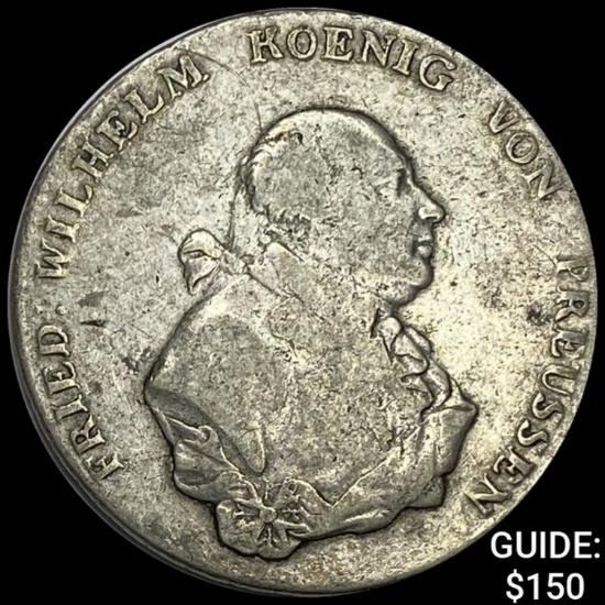 1795 A Germany-Prussia Silver Taler NEARLY UNCIRCULATED
