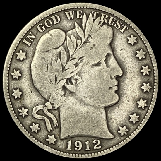 1912-D Barber Half Dollar LIGHTLY CIRCULATED