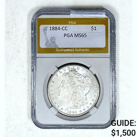 1884-CC Morgan Dollar PGA MS65 SILVER