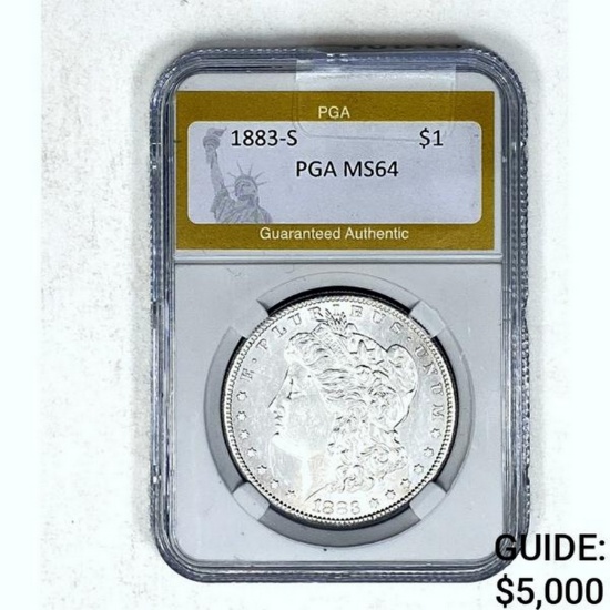 1883-S Morgan Dollar PGA MS64