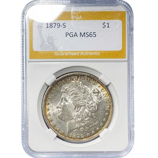 1879-S Silver Dollar PCGA MS65