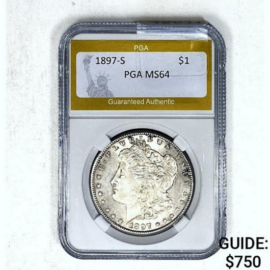 1897-S Morgan Dollar PGA MS64