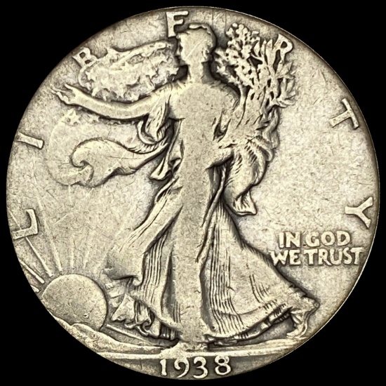 1938-D Walking Liberty Half Dollar LIGHTLY CIRCULATED