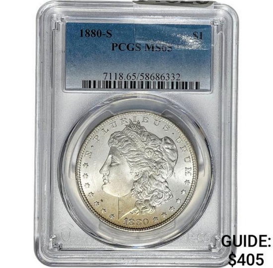 1880-S Morgan Dollar PCGS MS65 SILVER