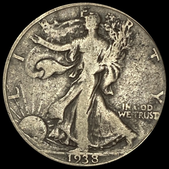 1938-D Walking Liberty Half Dollar LIGHTLY CIRCULATED