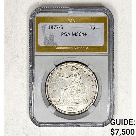 1877-S Trade Dollar PGA MS64+
