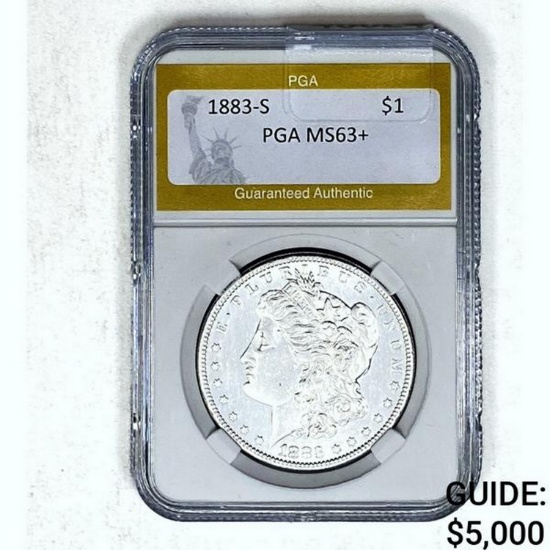 1883-S Morgan Dollar PGA MS63+