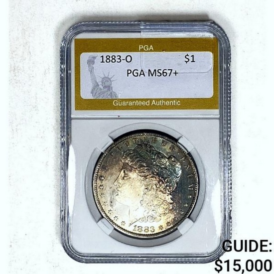 1883-O Morgan Dollar PGA MS67+
