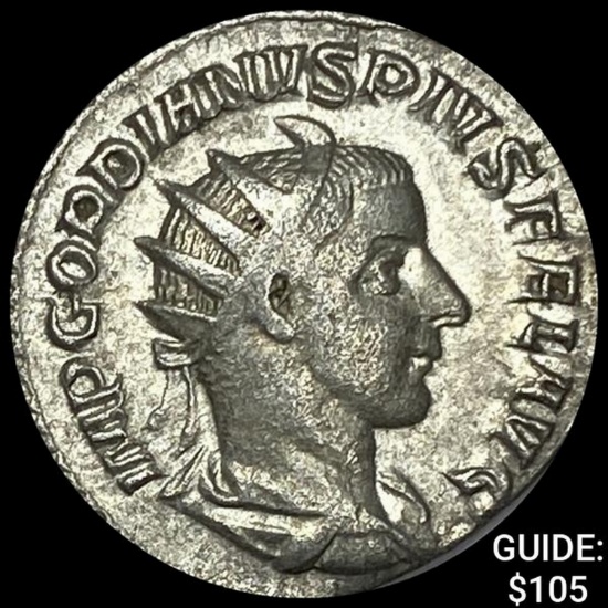 Roman Gordian III, 238-244 AD Silver Antoninianus CLOSELY UNCIRCULATED