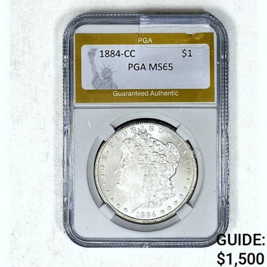 1884-CC Morgan Dollar PGA MS65 SILVER