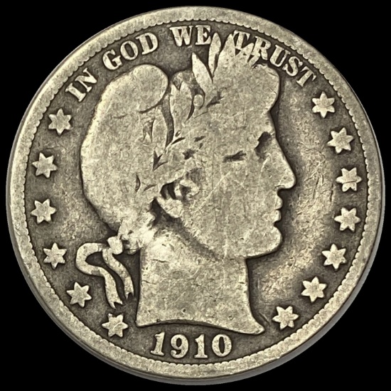 1910-S Barber Half Dollar LIGHTLY CIRCULATED