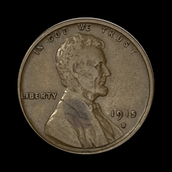 1915-D Lincoln Wheat Cent LIGHTLY CIRCULATED