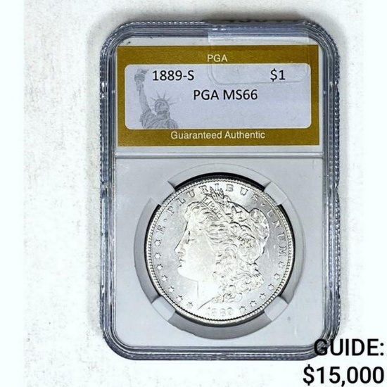1889-S Morgan Dollar PGA MS66 SILVER