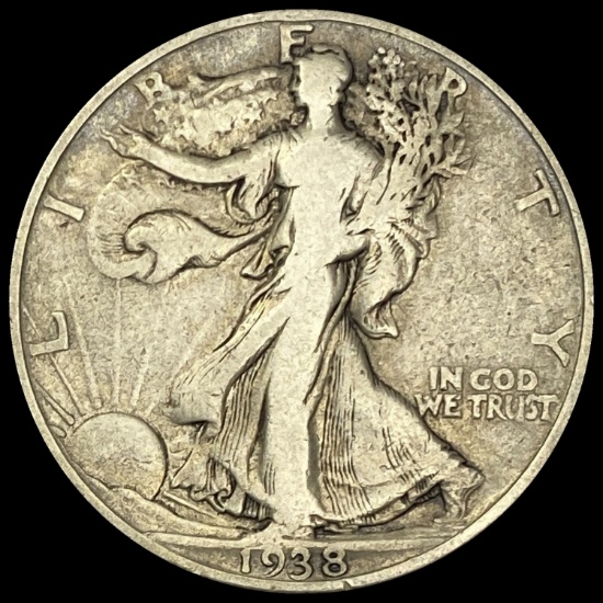 1938-D Walking Liberty Half Dollar LIGHTLY CIRCULATED