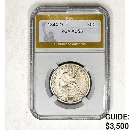 1844-O 50C PGA AU55