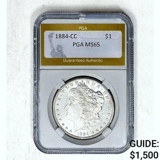 1884-CC Morgan Dollar PGA MS65 SILVER