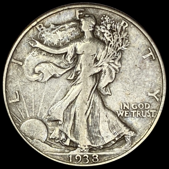 1938-D Walking Liberty Half Dollar LIGHTLY CIRCULATED