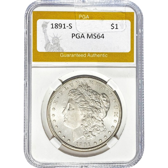 1891-S Morgan Dollar PGA MS64
